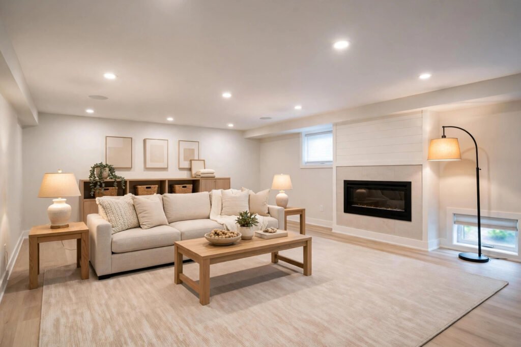 Basement Lighting Ideas for Low Ceilings & Dark Rooms