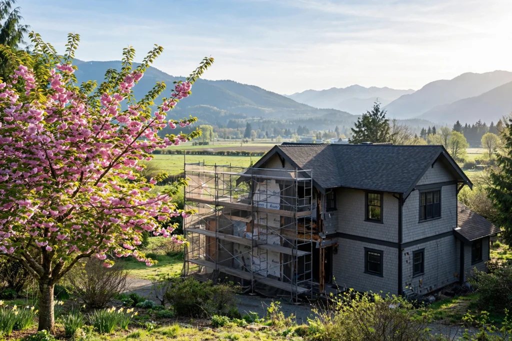 best time to renovate BC — home renovation work across seasons in the Fraser Valley, from spring exterior work to winter interiors