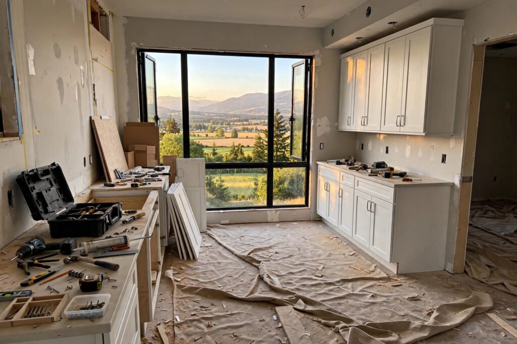 DIY vs hiring a contractor for a kitchen renovation in Abbotsford